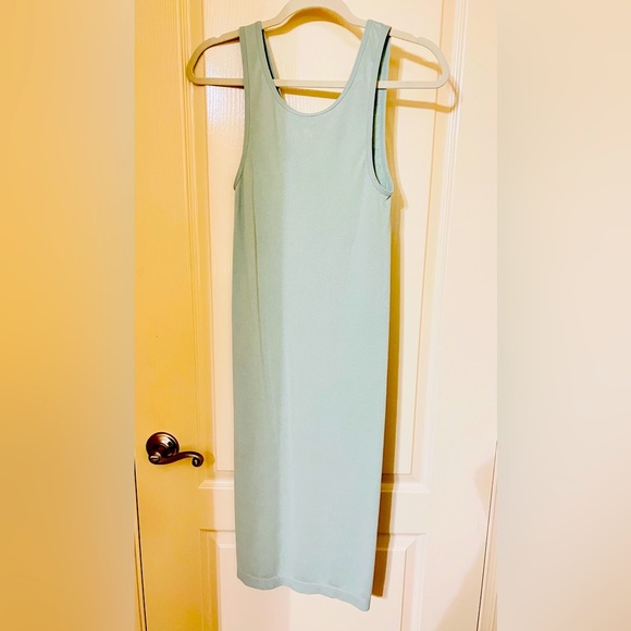 ZARA Tank Style Midi Dress. Size M-L. Mint Green. EXCELLENT 4 way stretch. NWT - Picture 3 of 6